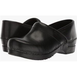 Sanita Professional Women’s Cabrio Black Addison Non-Slip Leather Clogs Size 41